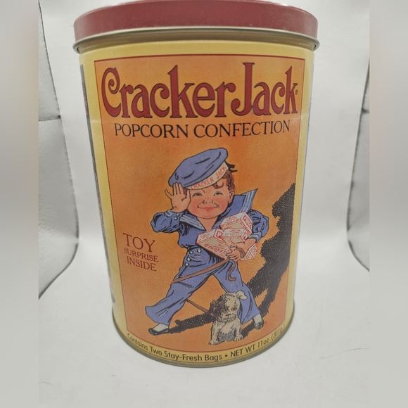 Cracker Jack 1991 Limited Edition Empty Vintage Tin 2nd in Series Baseball - Picture 1 of 4